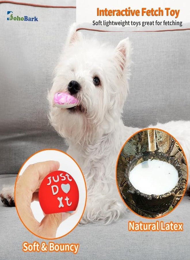 BohoBark Smile Face Dog Squeaky Toys Soft Squeak Balls for Puppy Small Pet Dogs - Image 4